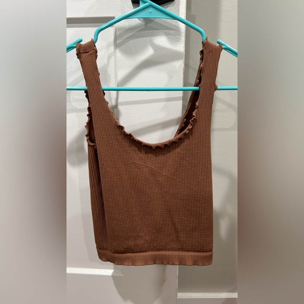 Nikibiki Rust Ribbed Tank Top